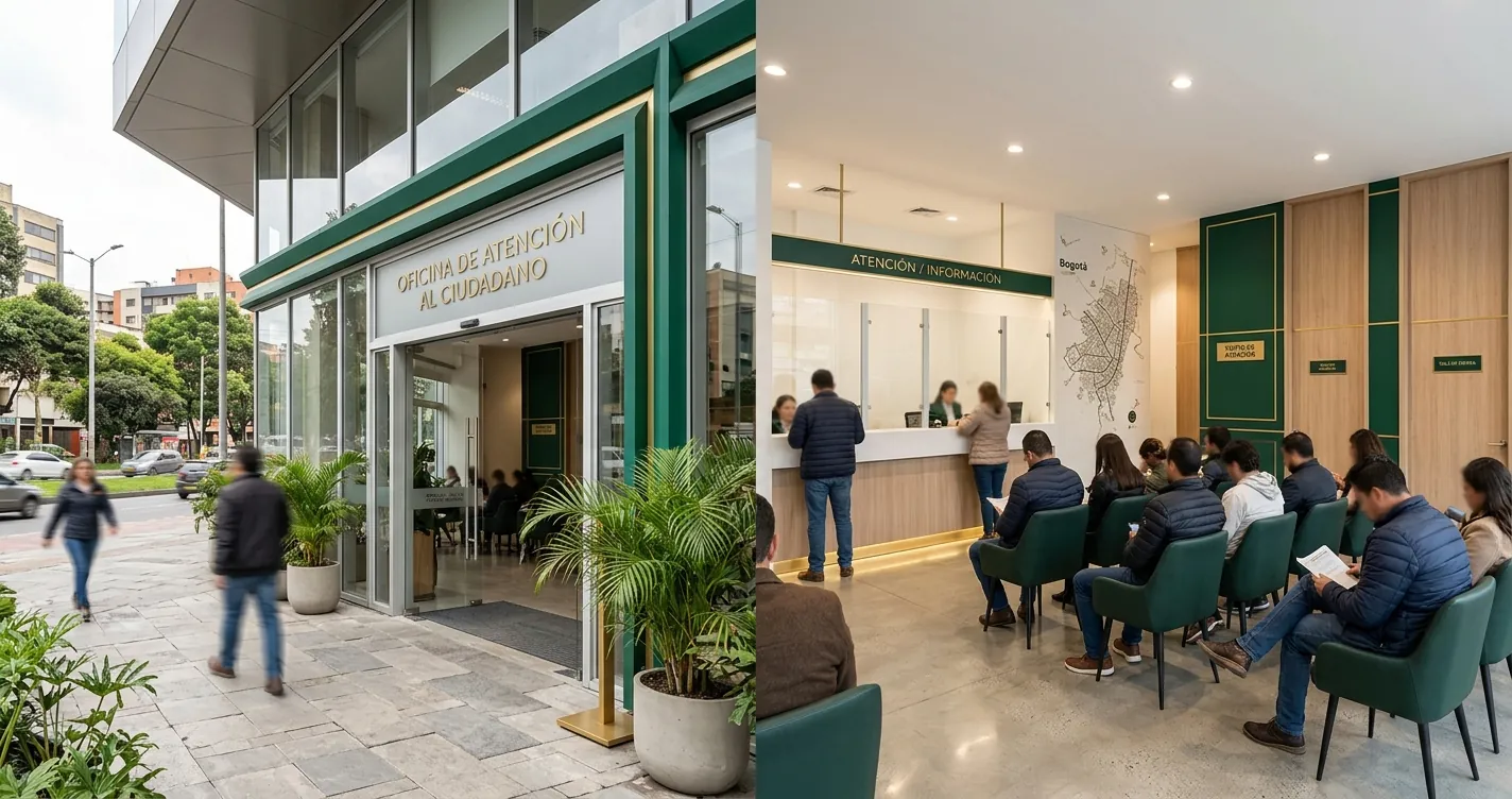 Oficinas de Colpensiones en Bogotá - Punto de atención al ciudadano para trámites de pensiones