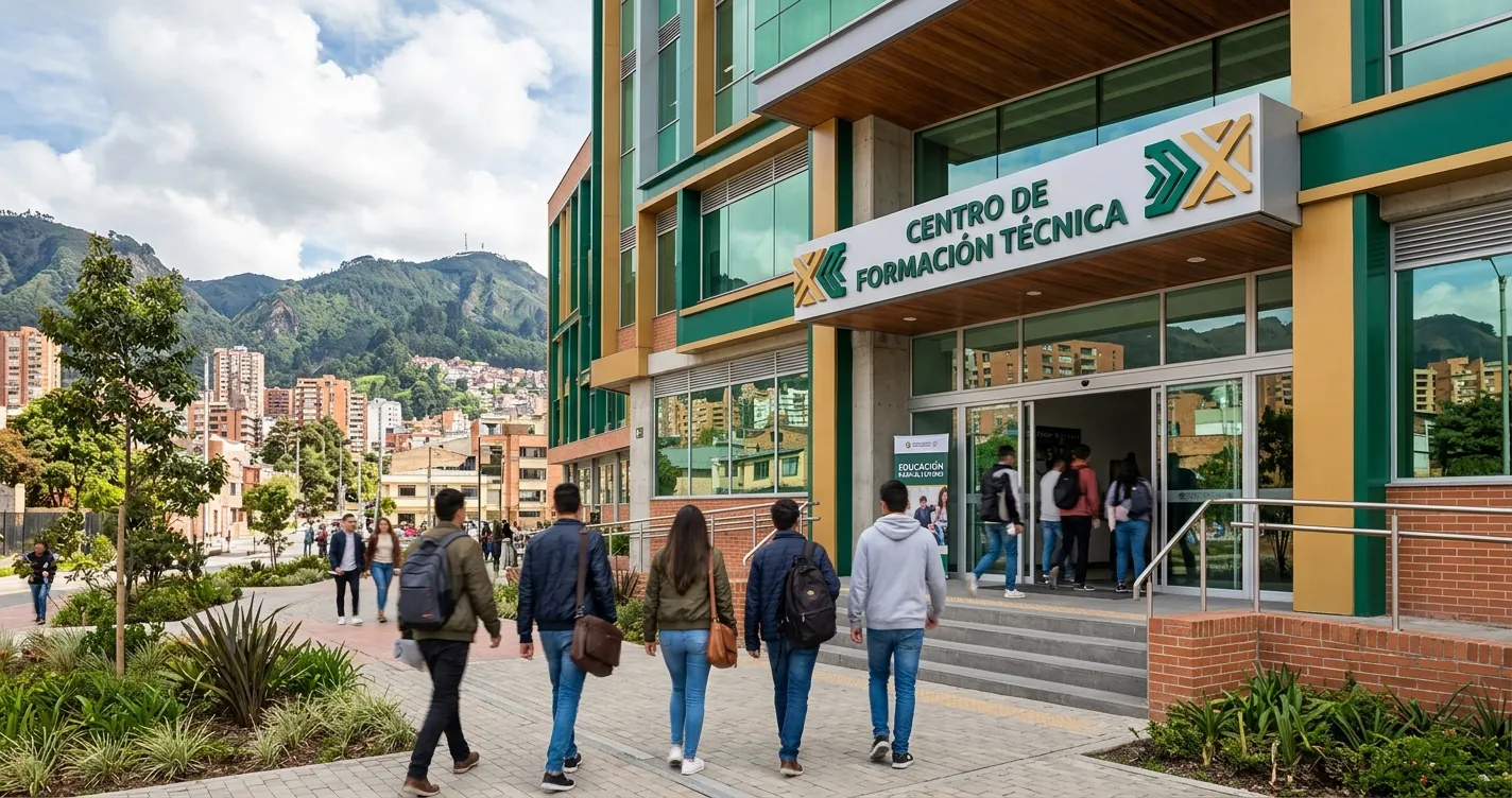 Sedes del SENA en Bogotá: centro de formación con estudiantes accediendo a cursos gratuitos