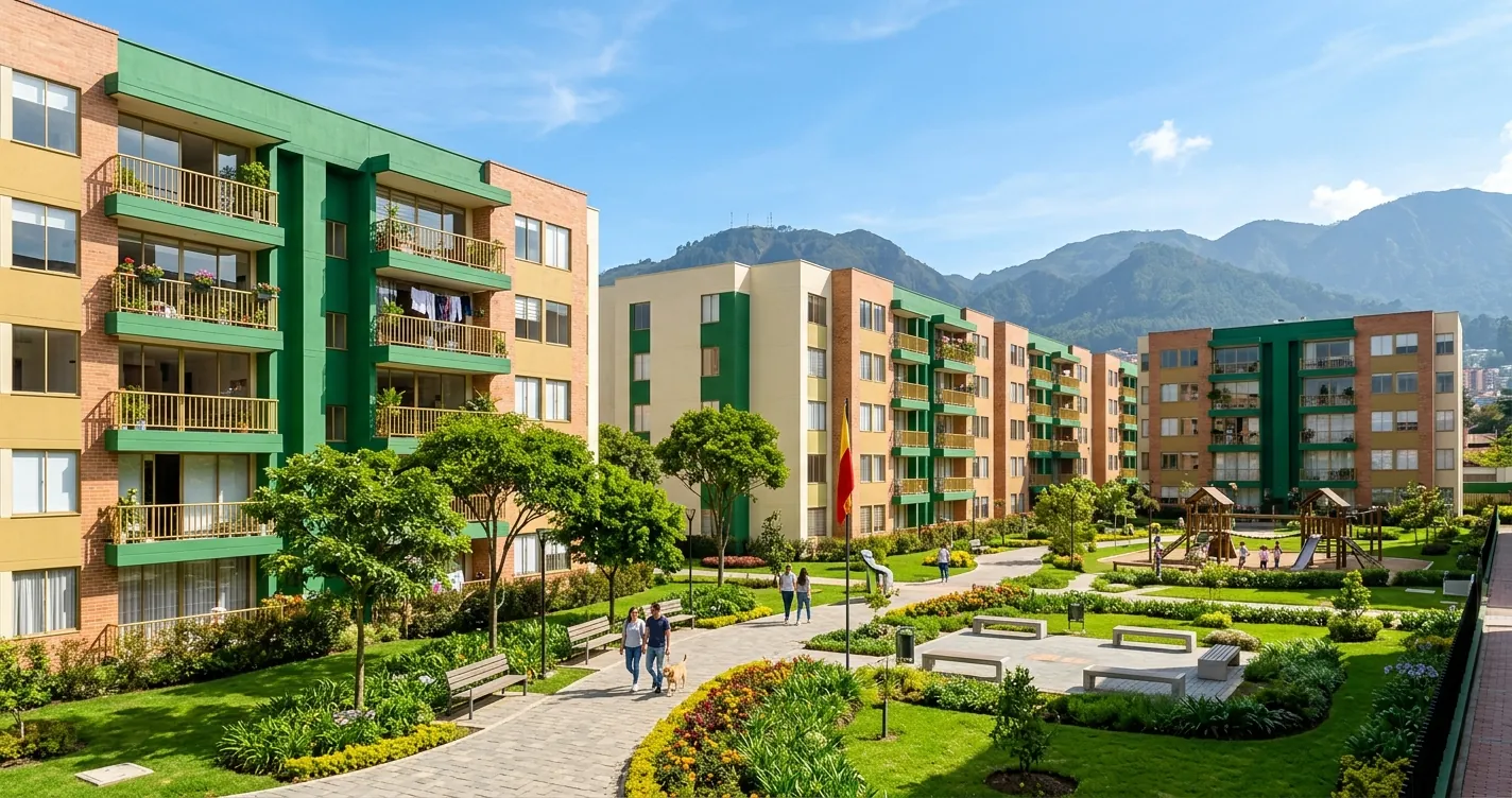 Subsidios de vivienda en Bogotá - conjunto residencial nuevo de interés social en la capital colombiana