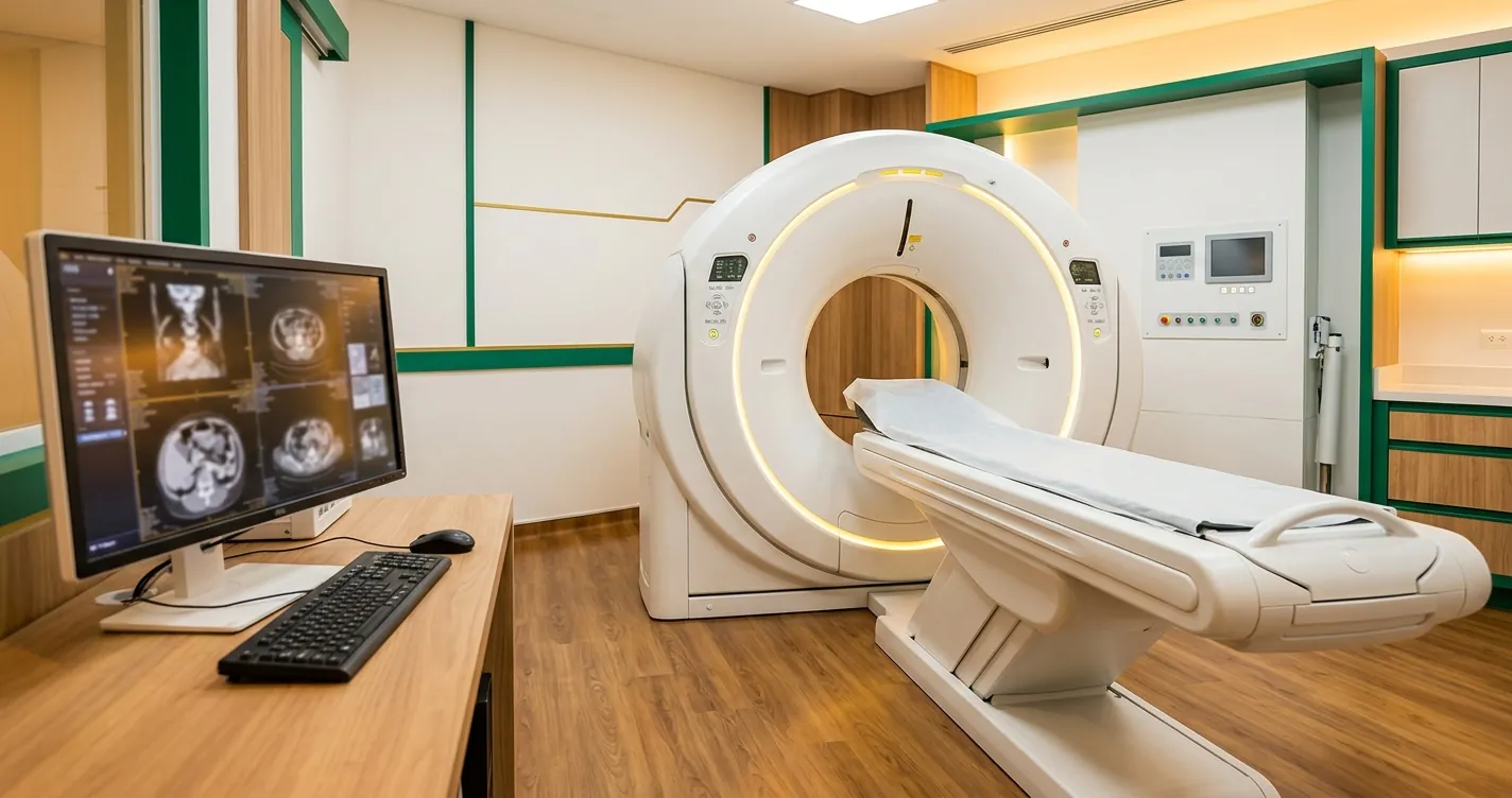 Sala de tomografía donde se realiza un TAC cerebral en Bogotá con equipo diagnóstico moderno